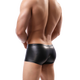 
Men's sexy U-convex design briefs patent leather imitation leather underwear low waist thong hip lifting thong nightclub black triangle M (66-73CM)