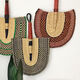 
Roomology African Ghana hand-woven straw woven fan ins color decorative fan bgf-12156