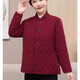 Middle-aged and elderly women's cotton-padded jackets, winter warm Derong cotton-padded jackets, thickened inner liner, fattened cotton-padded jackets for the elderly, burgundy Derong cotton-padded jackets 4XL