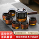 Jingxianju Tea Set Tea Maker Complete Tea Set Set High-end Home 2025 New Tea Cup Tea Maker Tea Set Tea Kettle Ash Intuitive Pot 7-piece Set Side Button Intuitive Pot + 6 Wooden Ring Taste Cups