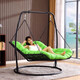 Silla mecedora Clcey reclinable doble hamaca colgando canasta de colgadura tejida de ratán balcón colgante colgante al aire libre Balcón de metal para adultos cama mecedora pequeña hamaca morada-roja 13821