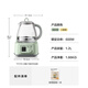 Buydeem health pot FK571, all glass 0 glue, mother and baby grade material, soft cooking, tea boiler, stewing, all-in-one tea kettle, kettle, scented tea health pot, good gift, light cedar green, all glass health pot FK571, single pot 1.2L