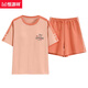 恒源祥纯棉夏季睡衣女士套头睡衣夏季短袖短裤舒适休闲家居服套装可外穿 Z9885 M 【建议80-100斤穿】