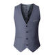 ZoScheck Korean version jacket suit men's vest men's horse clip slim and handsome business casual professional groomsman formal wear black XL
