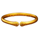 Qianjun Pure Gold 9999 Ancient Gold and Silver Cat Claw Bracelet Women's Open Gold Plated Cat Claw Bracelet as a Gift for Girlfriend Cat 23g