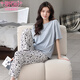 
Modal pure cotton pajamas for women in spring and summer short-sleeved trousers suit casual sweet and cute girl's cotton home clothes can be worn outside YS679 M (recommended 80-100Jin [Jin equals 0.5 kg])