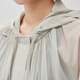 
MEIYANG Peanut Clothes No. 2 Cool Removable Hooded Three-dimensional Pleated Loose Light Gray S