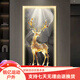 Chengzai Fugui Elk Wohnzimmer Dekoration Malerei Leicht Luxusatmosphärische LED-Leuchten direkt gegenüber der Tür Wandmalerei Malway Flur Hängende Malerei T12859 50*100 (vorgeschlagen 0,7-0,8 Meter Wand 5