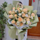Lingxiang Flower Express Champagne Rose Bouquet Confession to Girlfriend and Wife Birthday Gift Nationwide Delivery 19 Champagne Rose Bouquet