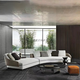 
Yonghuan Italian minimalist home user type genuine leather fabric Lawson curved sofa combination designer color special angle combination 1283x154cm