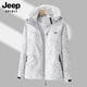 JEEP SPIRIT Jacket Men's 2025 New Autumn and Winter Outdoor Windproof and Waterproof Jacket 6266 Dark Gray Single Layer XL