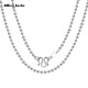 Miss JuJu pt950 platinum necklace for women, white gold ball bead chain, plain chain with pendant sweater chain, weight 3.5-3.7g, length 38+2cm, thickness about 1.1mm