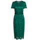 
ROEYSHOUSE ROYYSHOUSE Temperament Puff Sleeve Lace Green Dress 2025 Summer New Fashion Lace-up Slim Dress 12242 Green XL