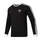 Adidas clover Männer Top 2025 Sommer Neue Mode dreistreifen schwarz-weiß runde Nacken lässig Langarm T-Shirt IA4877 2xl