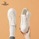 Cardan Road Women's Shoes 2025 New Autumn White Shoes Thick Soled Inner Heightening Women's Skirts Small Versatile Casual Shoes Women Beige 37