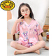 G.DUCKKIDS children's pajamas girls ice silk summer thin short-sleeved star dailu girls silk summer baby air conditioning suit 688 star dailu purple 170 8 sizes [recommended height 100-110cm]