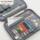 Package de stockage de documents de voyage portable pour pairs, Clip de billette multifonctionnel Case de protection des passeports
