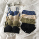 Victoria's Style Frontschnalle trägerloser Nicht-Rutsch-Unterwäsche für Frauen ohne Stahlringe, kleine Brüste, Sammeln und Anpassung von BH-Unterwäsche, schwarzer Anzug 70A 32B [klein, empfohlen, eine Größe zu wählen].