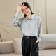 
FHHUABD orange shirt suit for women 2025 new style small temperament professional suit women shirt top autumn 1098 black skirt S