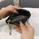 Känguru (Känguru) Kurzer Brieftasche für Frauen in INS Student Diamond Fashion kleiner duftender Münzen Brieftasche Clutch Reißverschluss Kartentasche Schwarz schwarz