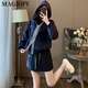 MAGIOPY国际奢侈高档品牌2025春季款欧洲站休闲运动套装女时尚减龄蓝色外 蓝色两件套 S(100斤以内)