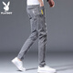 Playboy (Playboy) Straight Hosen Herren Jeans Fashion Mode koreanische Stil Slim Hosen Männer vielseitiger lässige, Solid Color Hosen Herren x-2146HH6636 Black 31