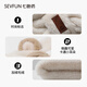 Seven-color woven bear hat women's winter warm and thickened cycling windproof hooded scarf all-in-one mask three-piece set beige