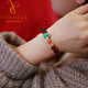 Yogurt natural blood amber southern red single circle amber bracelet turquoise pattern beads Lutongfu brand bracelet for women 8MM blood amber
