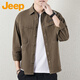 JEEP Jeep long-sleeved shirt men's spring casual loose jacket men's workwear all-match shirt men's khaki 4XL
