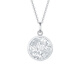 Mengjinyuan Platinum Pendant Peach Blossom Crushed Ice Small Round Sign Exploding PT950 Platinum Pendant as a Birthday Gift for My Girlfriend, Weight Approximately 3.35g