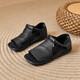Echtes weiches Leder 2025 Sommer neuer Retro -Fischmund flacher Sohle vielseitiger Römische Sandalen weiche Sohle lässige und komfortable Sandalen für Frauen Khaki 37