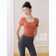 Grimar Jonsson's new yoga clothing suit female fairy spirit high-end professional Pilates 2025 women's tops summer thin clothes absolutely Caramel Orange S90Jin Jin is equal to 0.5 kg or less