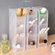 Jewelry box multi-functional oblique plug-in transparent color desktop multi-grid pen holder creative ins makeup brush storage box narrow four-grid storage box 1 (random color)