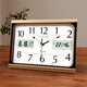 The Story of Time Home Table Clock Perpetual Calendar Table Clock Living Room Simple Modern Wall Clock Desktop Clock Silent Stand Hanging Dual-Purpose 62072B - Dual Liquid Model - Phnom Penh White Surface - Luminous Model 29*21cm