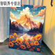 语森忆向日葵风景高端diy填色画2023新款油彩画手工涂色装饰画 hy12083 30*40cm加厚实木内框+装饰外框