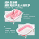 Special bathtub for pet puppies, lying pad, suspension pad, anti-choking Bichon Teddy bathtub, folding small dog bathtub + pad + brush
