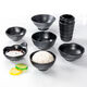 Metamine Tableware Arroz Tazón pequeño Catering Hotel Sopa especial Tazón de sopa caliente Agua de mueca Ingredientes Pequeños Dipping Seasoning Bowl W1506 Half Box 50