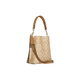 Coach (Coach) Molliebucket22 Klassische altmodische Snap-Close-Leinwand mit Leder-Eimer-Bag-Umhängetasche kleines Frauen-Basispaket (Bag + Dust Bag)