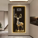 Modern light luxury entrance decoration painting entrance door mural electronic clock LED light painting living room corridor hanging painting SXS4882 vertical model 90*180cm (atmospheric recommendation) 23