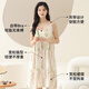 
LAMIU nightgown for women in summer with breast pad integrated 2025 new suspender pajamas can be worn with ice silk long home clothes F6627 M 160 [Recommended 80-100Jin [Jin equals 0.5 kg]]