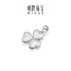 Ming brand jewelry platinum pendant Pt950 white gold shiny clover pendant BFC0109 platinum pendant about 3.47 grams