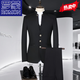Костюм Romon Men's Vintage Solid Color Stand воротник Zhongshan костюм высокий класс для бизнеса повседневной китайский костюм с тремя частями 5-кнопку белый набор с двумя частями [костюм + брюки] 2xl Рекомендуется 125-135Jin [Jin равняется 0,5 кг]