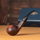 沙芬（SAVINELLI）进口一点金手工烟斗石楠木P335限量珍藏金点过滤嘴烟斗男士礼物 【624型 编号269号 无碳层】