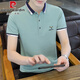 Pierre Cardin Summer Trendy T-shirt pour hommes Polo Business Cold Cotton Collier Collier court à manches T-shirt masculin White Qy673 M