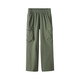 Camel (CAMEL) velvet overalls men's loose straight outdoor water-repellent sports pants J15CAYL6023 Lake Tea Green L