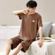
Wanqin pajamas men's summer loose shorts and shorts plus a large size thin summer home suit wear L [camp 6624 men's home suit 2XL [recommended 140-160Jin [Jin equals 0.5 kg]]