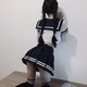 Netter reiner uniformanzug sexy Unterwäsche College-Stil Minirock JK Verführerische Cosplay großer Anzug Blue Garnanzug + 9756 Grau + Studentensocken S Code 80-100jin [Jin gleich 0,5 kg]