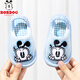 Babudou children's cloth slippers for girls, spring, autumn, indoor and winter, soft bottom, toddlers, boys, 2 years old and 3 boys, anti-slip cotton slippers, blue 16, inner length 16cm