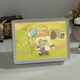 Ligera Conozca regalos alrededor de papel Pintura de luz tallada Espejo Noche Ornamentos Pequeños Mageros White Bird Wreath Girl Ornamentos de cumpleaños 9855 [inicial] [8 pulgadas/tres colores/enchufe USB]