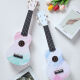 
ALOHA Ukulele Beginners Men, Girls, Students, Children's High-Precision Instrument Small Guitar Fresh Graffiti Painting Graffiti-Purple 21 Inches